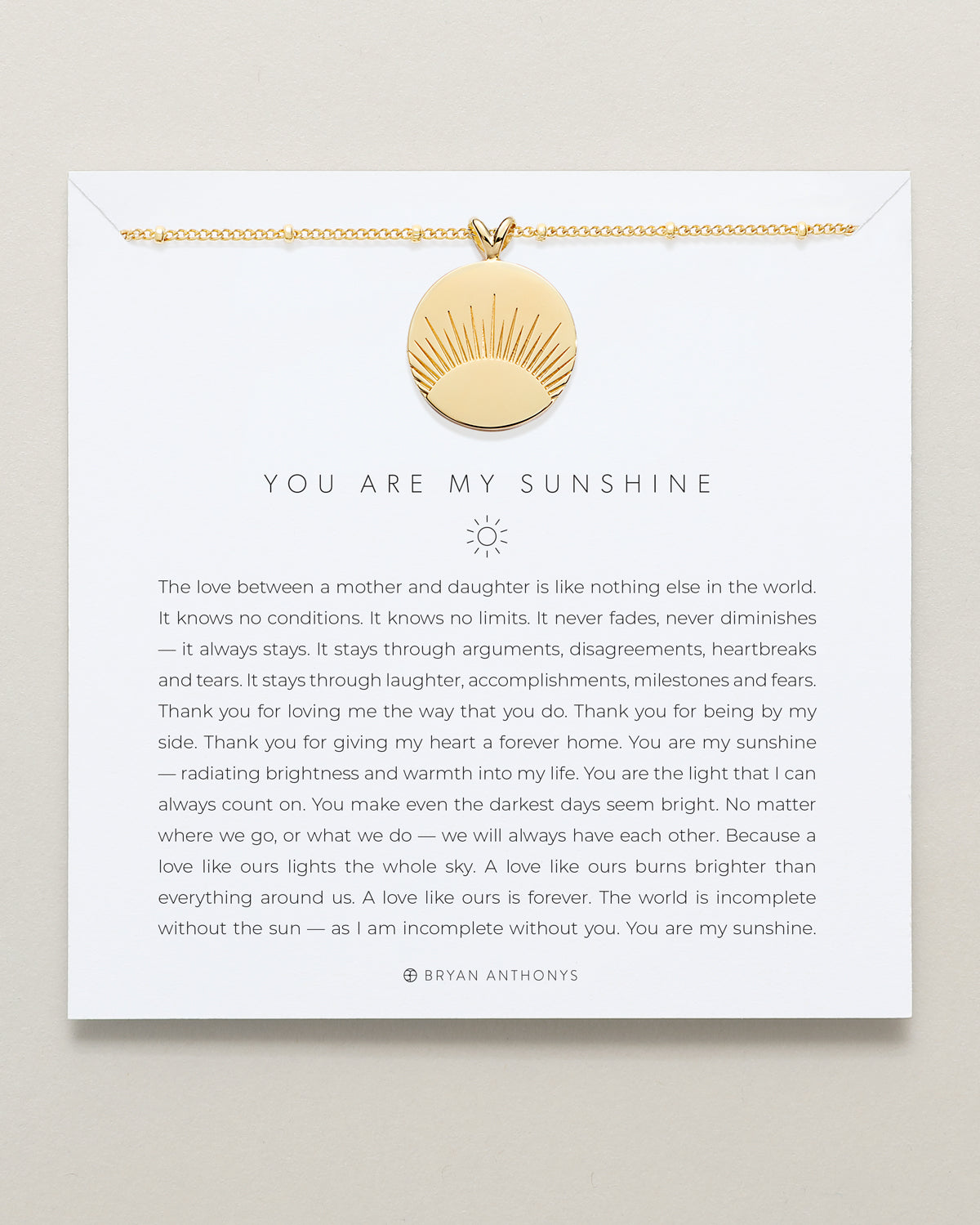 Model wearing You Are My Sunshine Demi-Fine Necklace