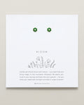 Bryan Anthonys Bloom Green Gold Stud Earrings On Card