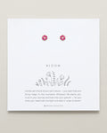 Bryan Anthonys Bloom Pink Gold Stud Earrings On Card