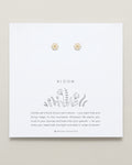 Bryan Anthonys Bloom Clear Gold Stud Earrings On Card