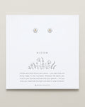 Bryan Anthonys Bloom Clear Silver Stud Earrings On Card