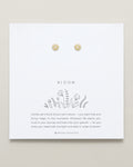Bryan Anthonys Bloom Yellow Gold Stud Earrings On Card