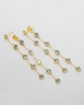 Bryan Anthonys Something Blue Chandelier Gold Earrings