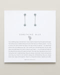 Bryan Anthonys Something Blue Drop Silver Earrings On Card