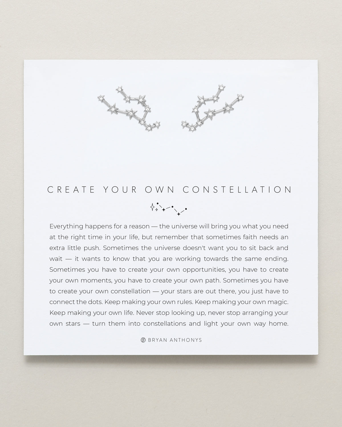 Create Your Own Constellation Earring Climbers carded