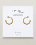 Bryan Anthonys Layers of You Gold Aligned Beaded Hoops On Card