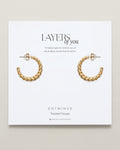 Bryan Anthonys Layers of You Gold Entwined Twisted Hoops On Card