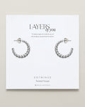 Bryan Anthonys Layers of You Silver Entwined Twisted Hoops On Card