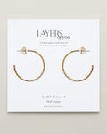 Bryan Anthonys Layers of You Gold Simplicity Midi Hoops On Card