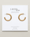 Bryan Anthonys Layers of You Gold Unstoppable Midi Hoops On Card