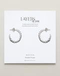 Bryan Anthonys Layers of You Silver Woven Braided Hoops On Card