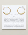 Bryan Anthonys Inner Beauty Gold Hoop Earrings With Crystals On Card