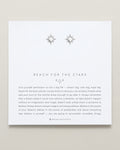 bryan anthonys dainty reach for the stars earrings silverBryan Anthonys Reach For The Stars Silver Earrings With Crystals On Card