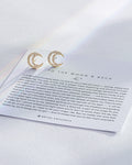 Bryan Anthonys To The Moon And Back Gold Stud Earrings On Card Dynamic
