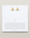 Bryan Anthonys Tribe Gold Earrings With Crystals On Card
