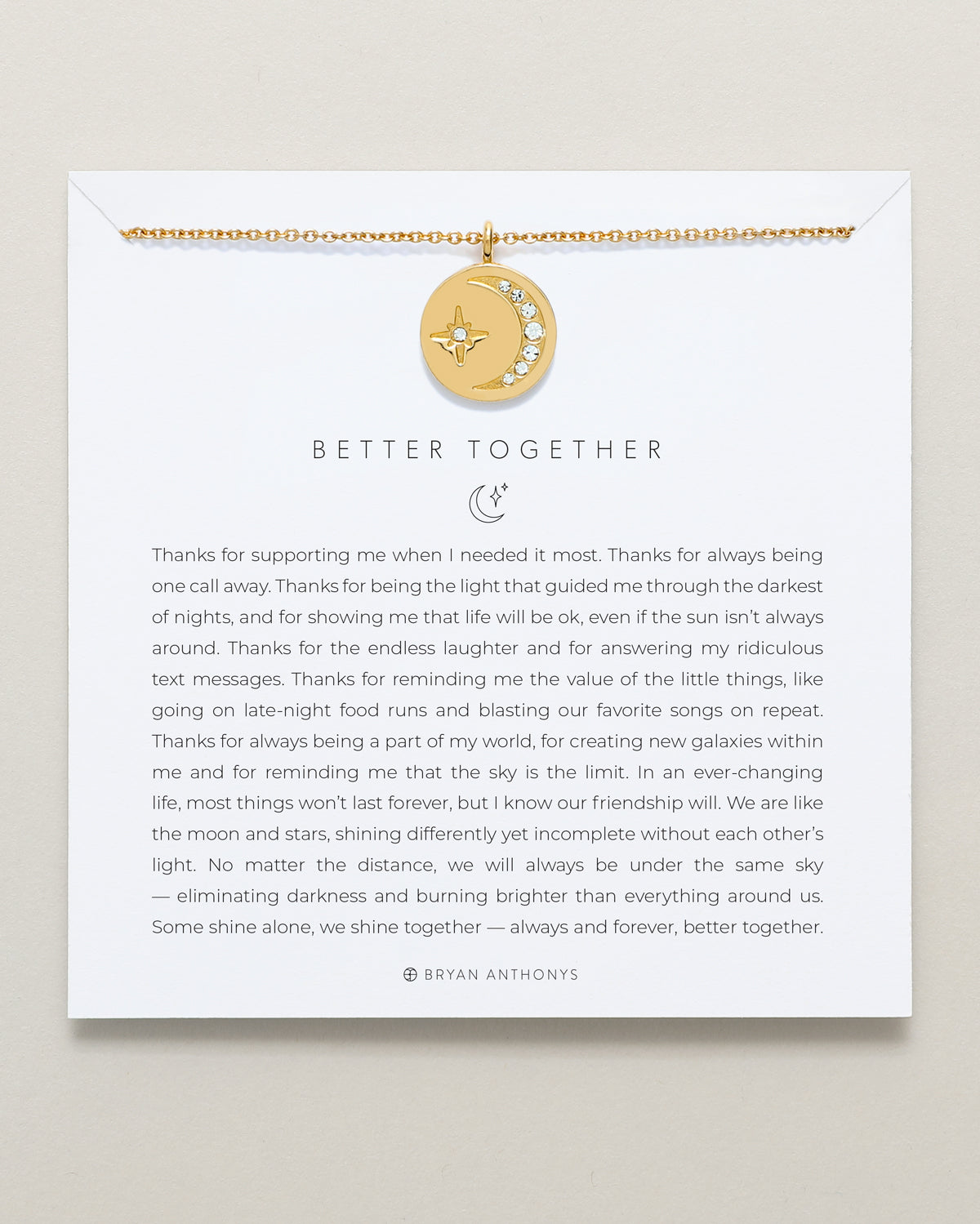 Bryan Anthonys dainty better together friendship necklace 14k gold
