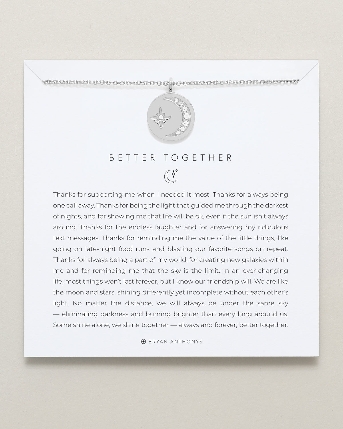 Bryan Anthonys dainty better together friendship necklace silver