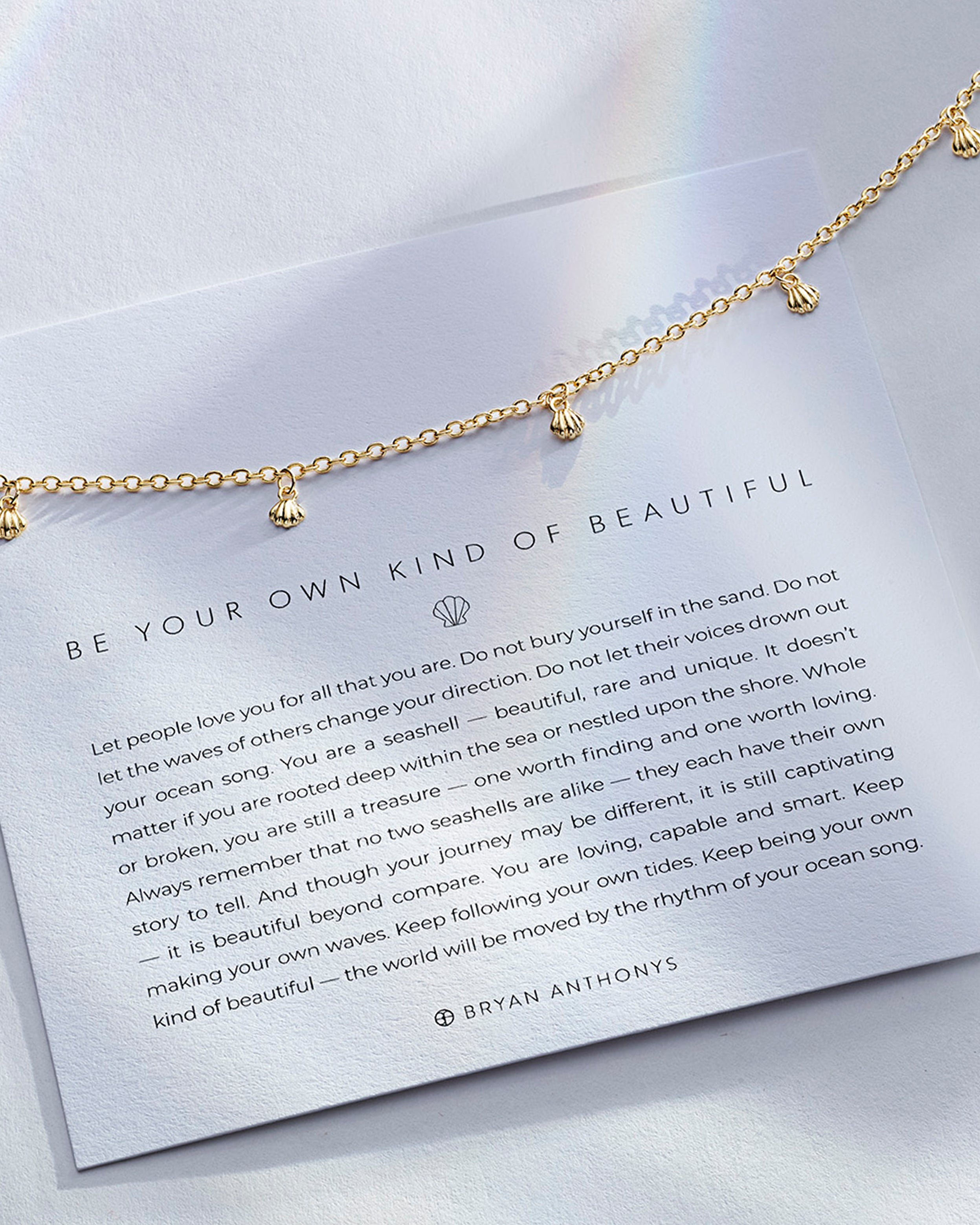 Be Your Own Kind Of Beautiful Necklace in 14k gold on card