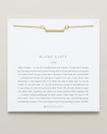 Bryan Anthonys dainty blank slate bar necklace 14k gold