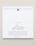 Bryan Anthonys Bloom Silver Pink Dainty Necklace On Card
