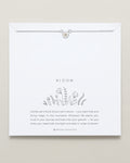 Bryan Anthonys Bloom Silver Clear Dainty Necklace On Card