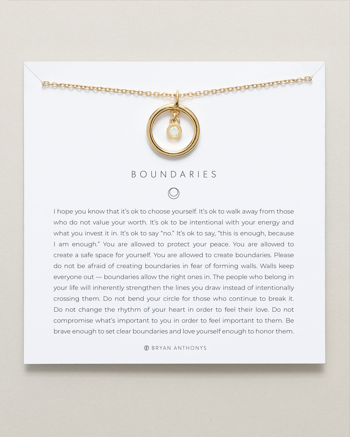 Bryan Anthonys dainty boundaries necklace 14k gold opal