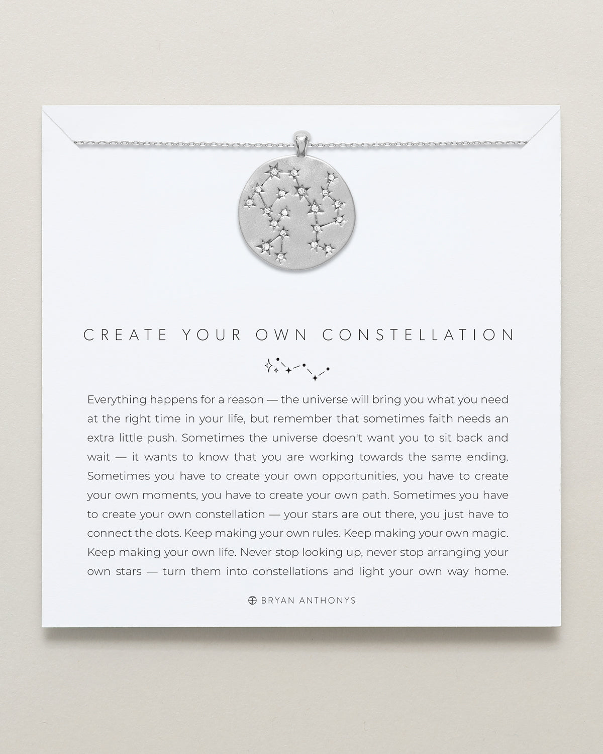 Create Your Own Constellation Necklace carded