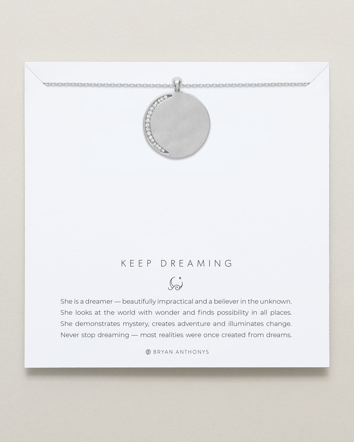 Keep Dreaming Necklace in silver finish