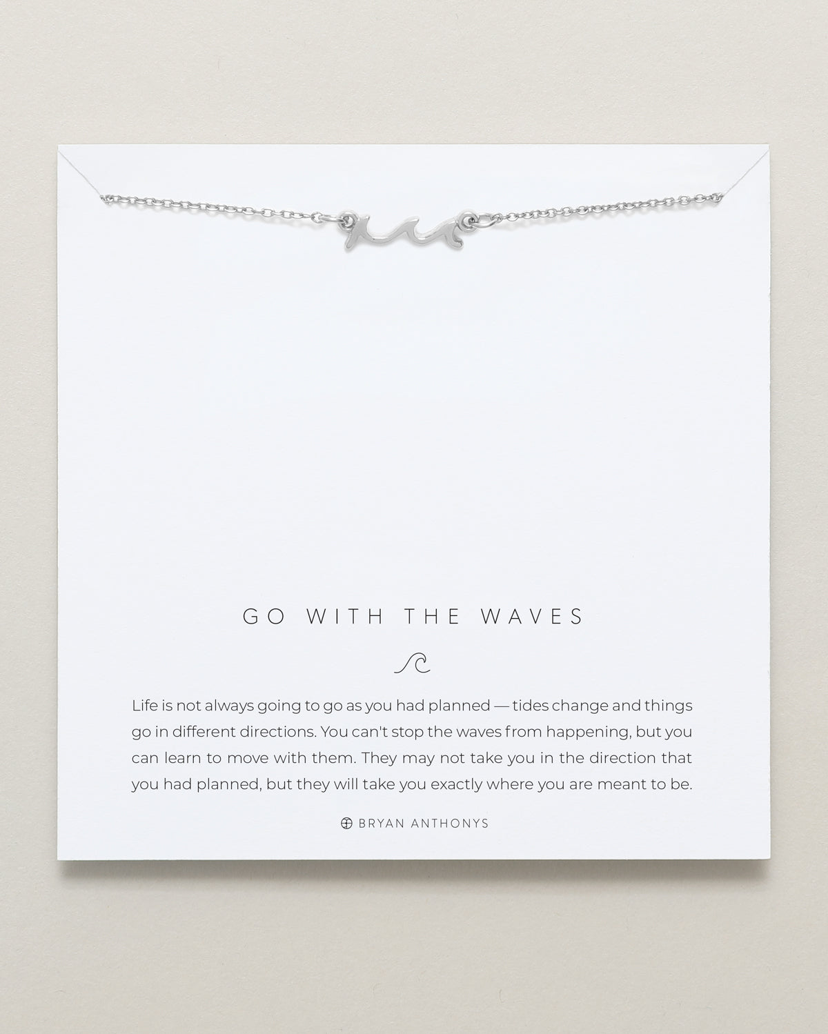 Bryan Anthonys dainty go with the waves necklace silver