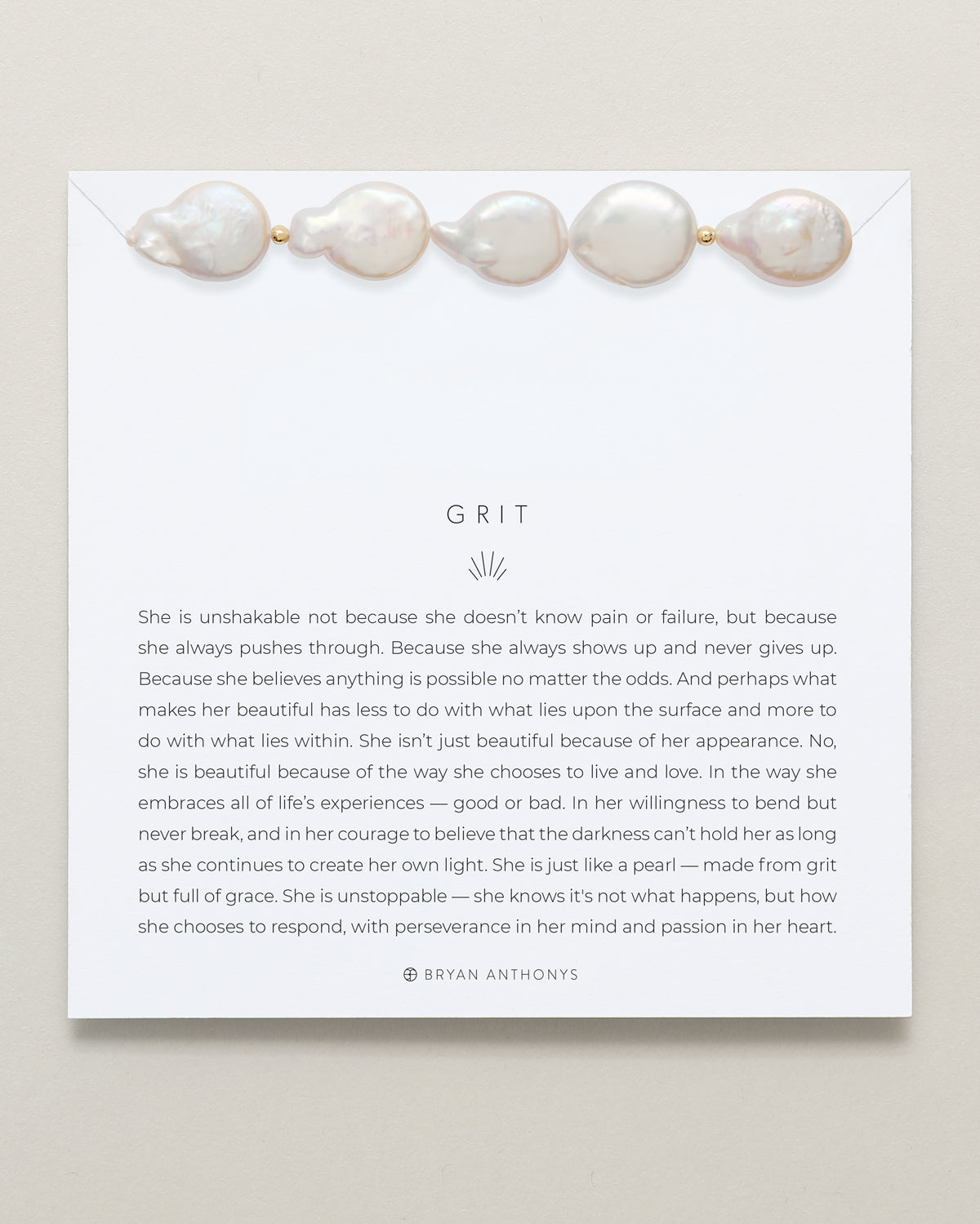 Bryan Anthonys Grit Pearl Statement Necklace Gold On Card