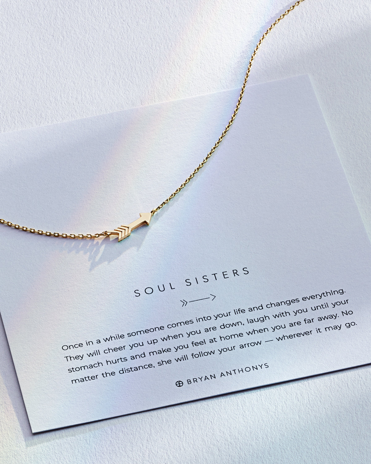 Bryan Anthonys Soul Sisters Gold Arrow Necklace Dynamic On Card