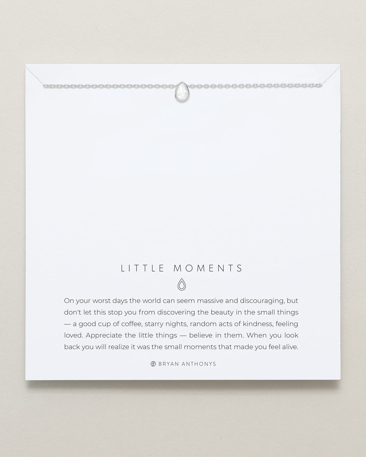 Bryan Anthonys Little Moments Silver Necklace On Card