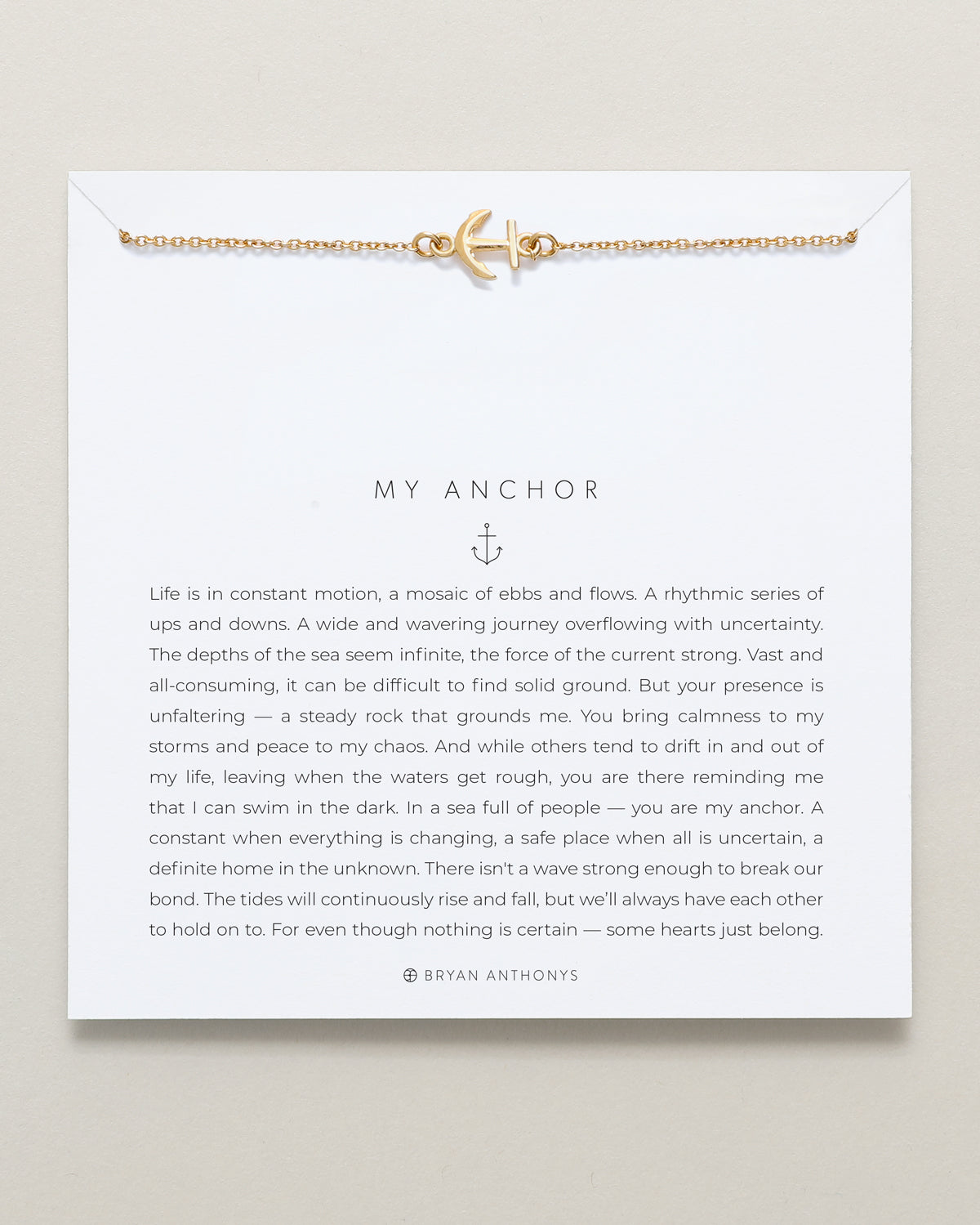 bryan anthonys my anchor dainty necklace 14k gold