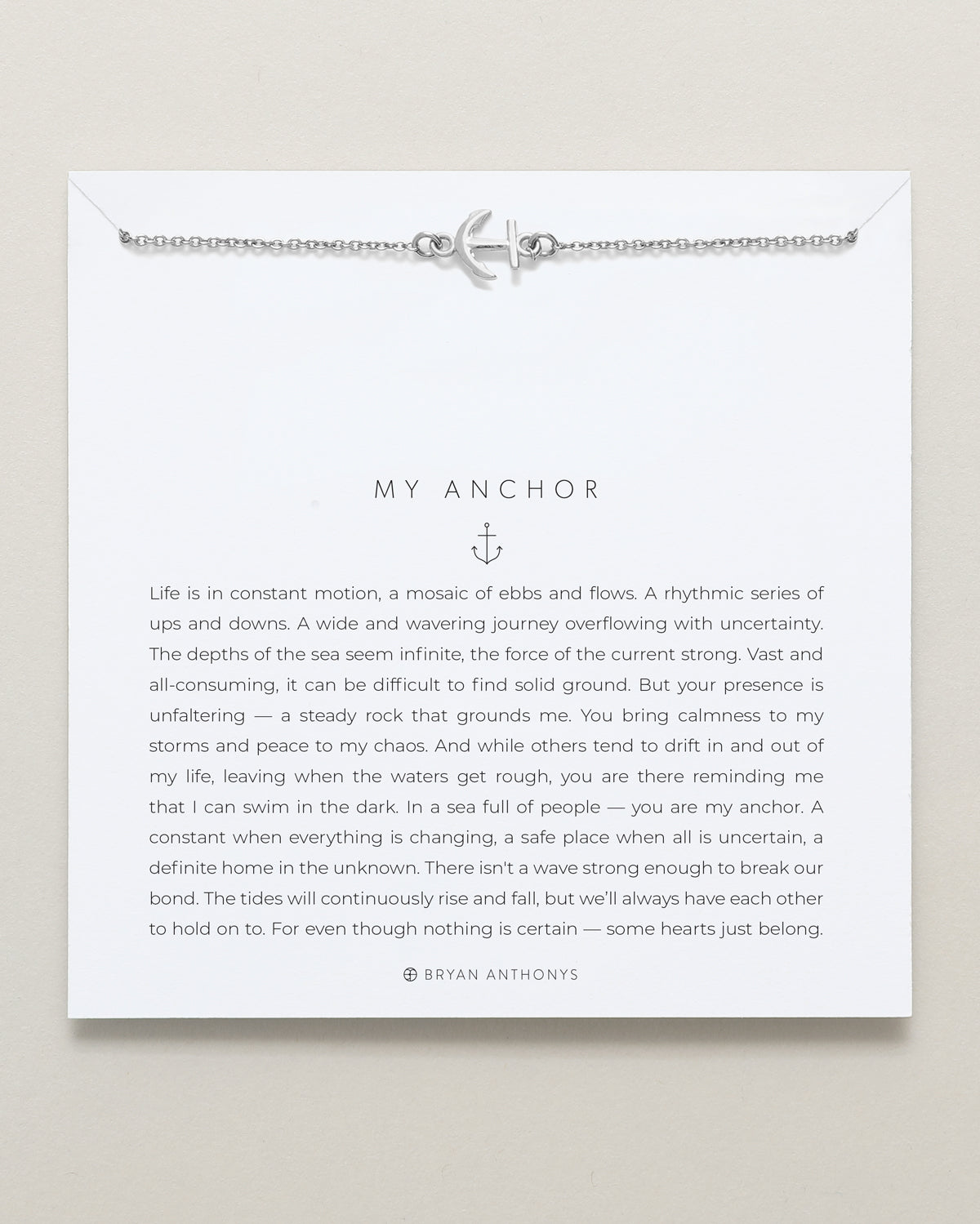 Bryan Anthonys dainty my anchor necklace 14k gold