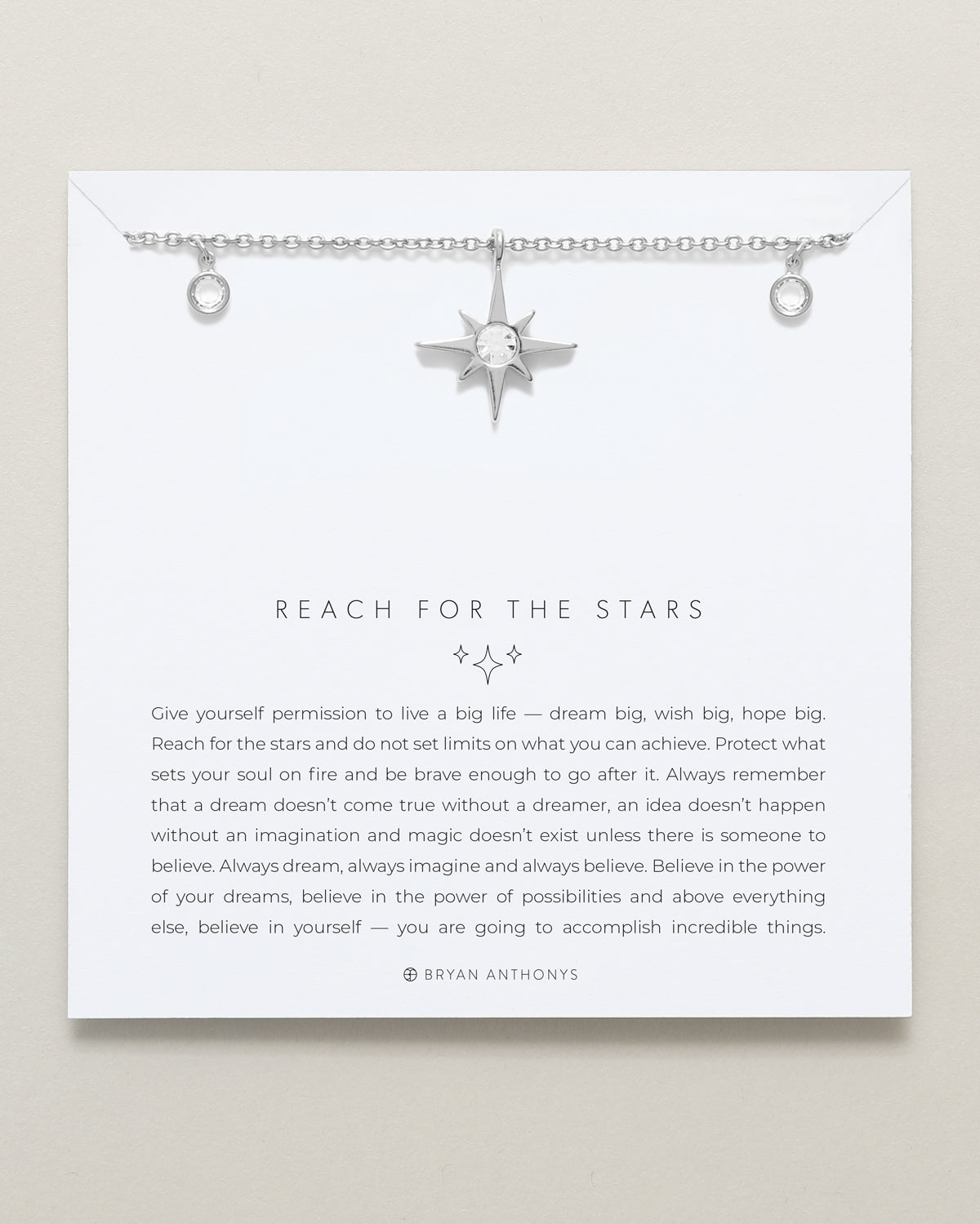 Bryan Anthonys Reach For The Stars Gold Choker With Crystals On Card