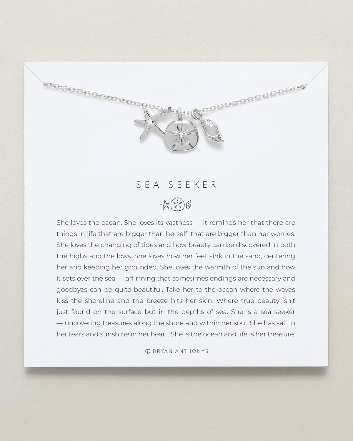 bryan anthonys dainty sea seeker necklace silver