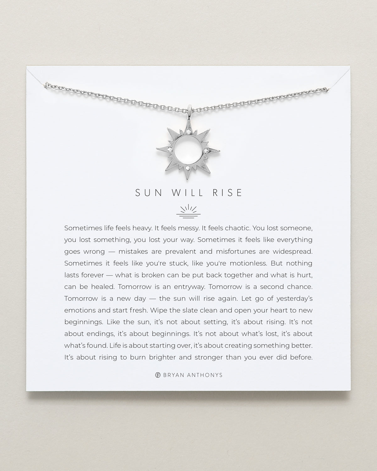 Bryan Anthonys dainty sun will rise necklace silver