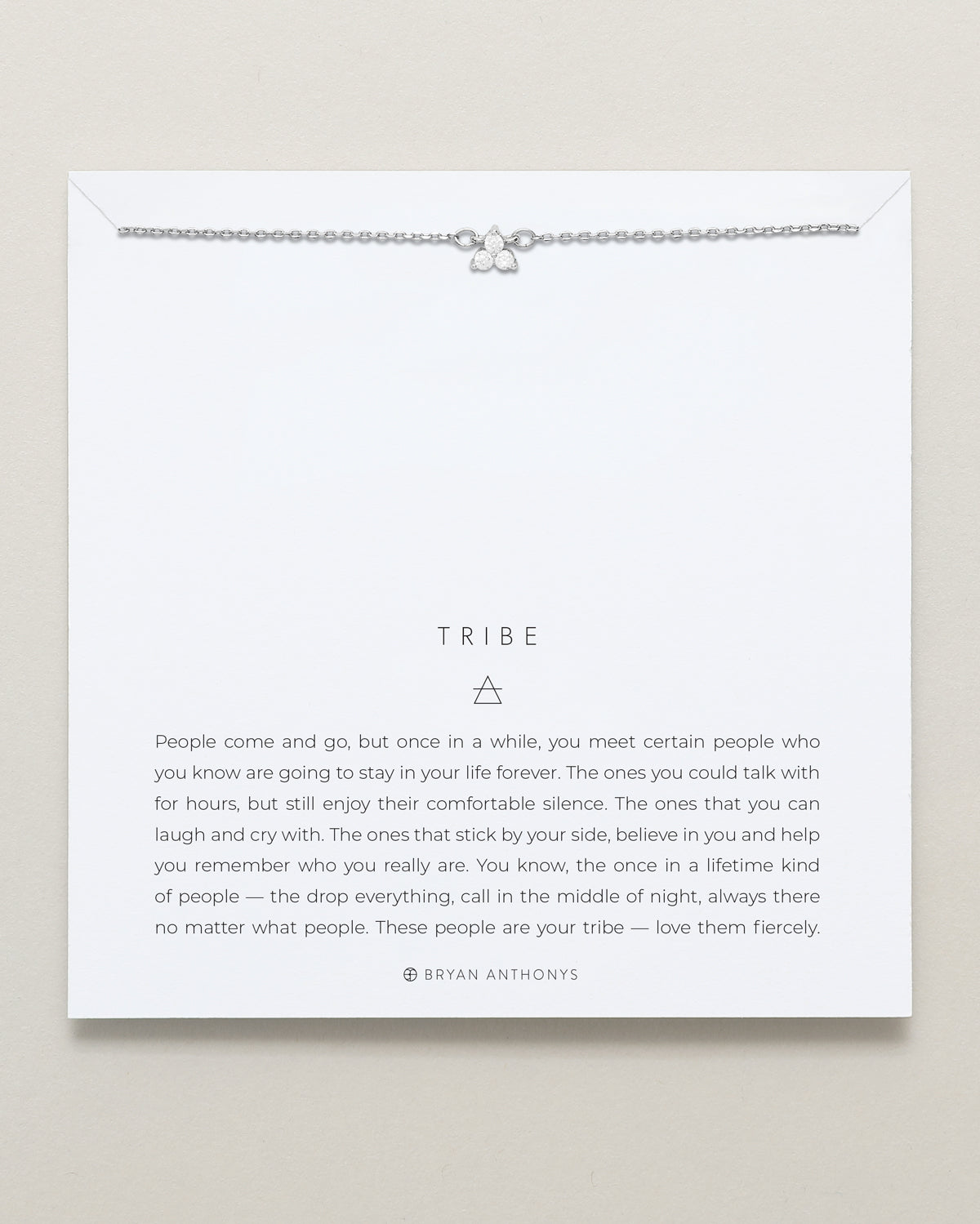 Bryan Anthonys Dainty Tribe Silver Necklace On Card