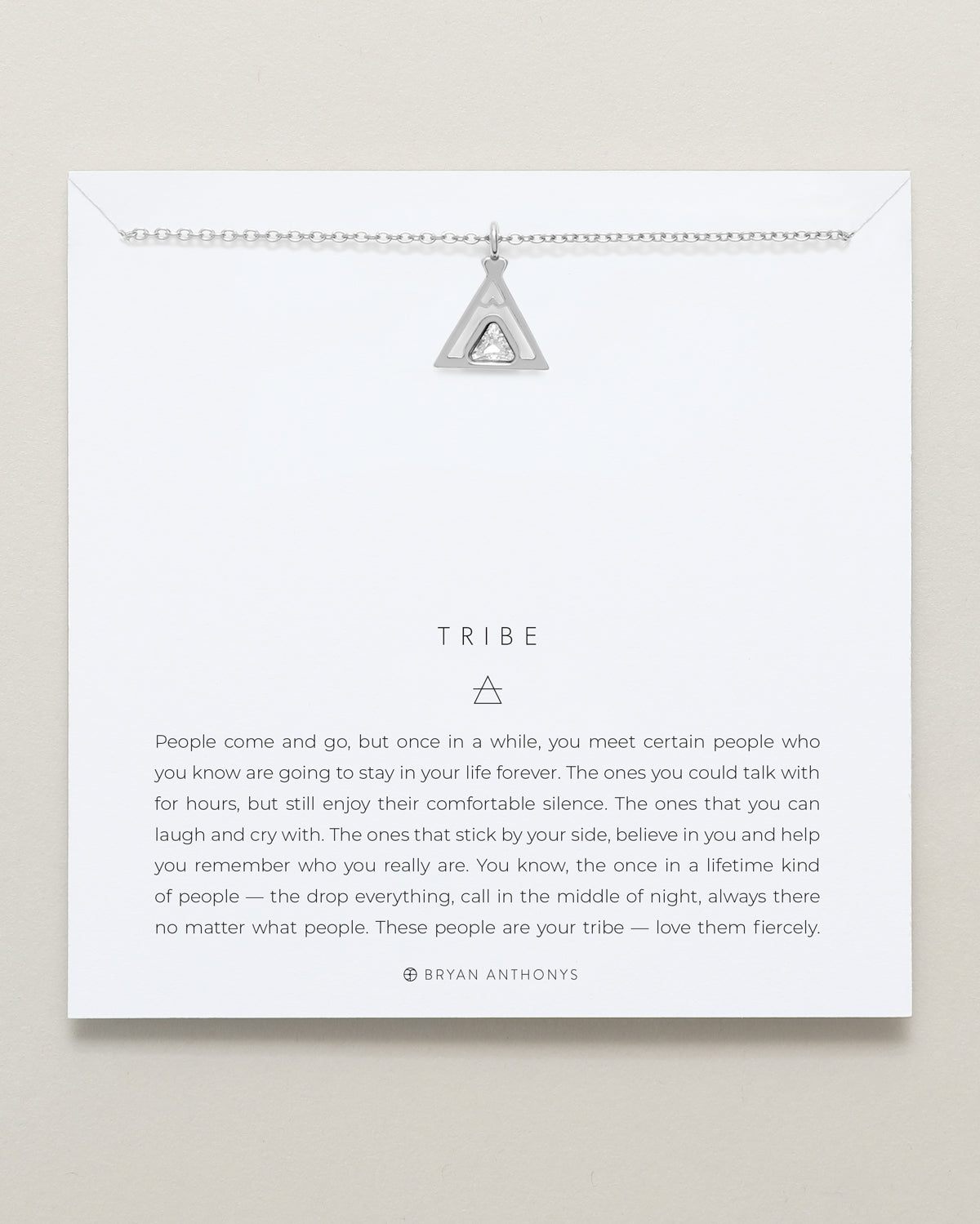 Bryan Anthonys tribe teepee necklace dainty silver