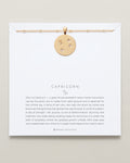 Bryan Anthonys Gold Capricorn Zodiac Necklace On Card