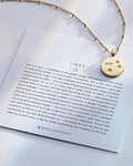 Bryan Anthonys Gold Libra Zodiac Necklace On Card