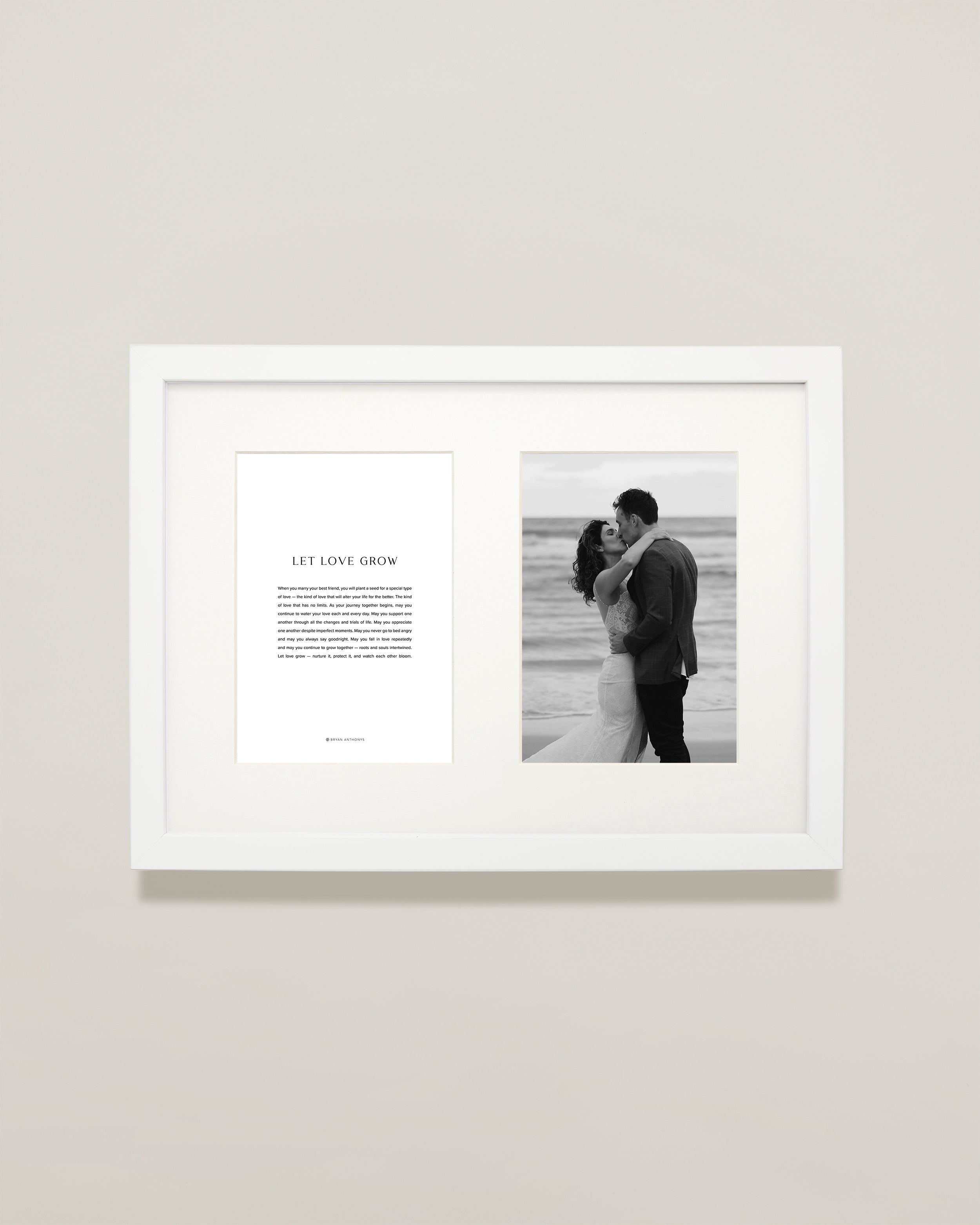 Bryan Anthonys Let Love Grow Personalized Print 15x11 White