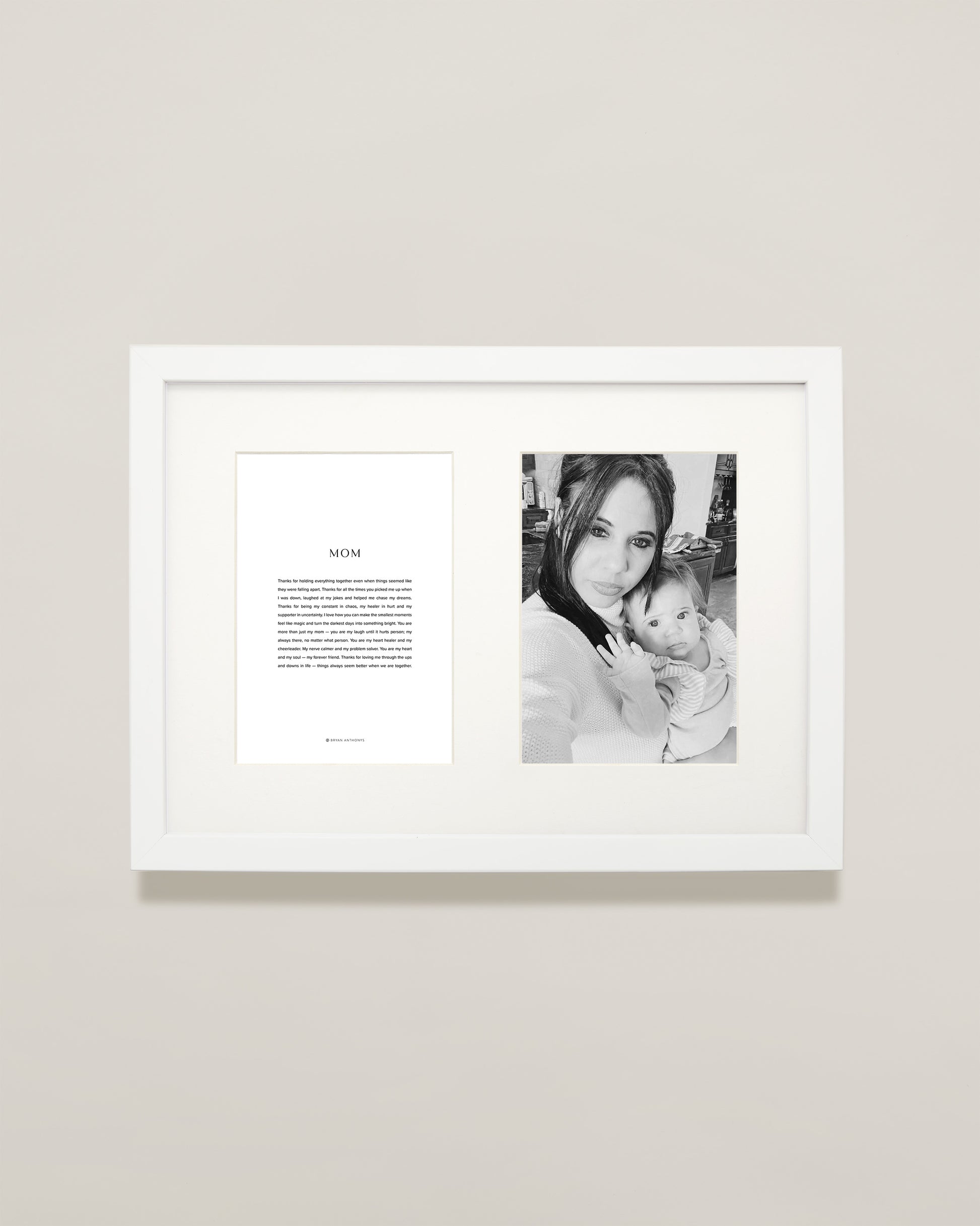 Bryan Anthonys Personalized Prints Mom Customized Framed 14x10 Print 15x11 White Frame