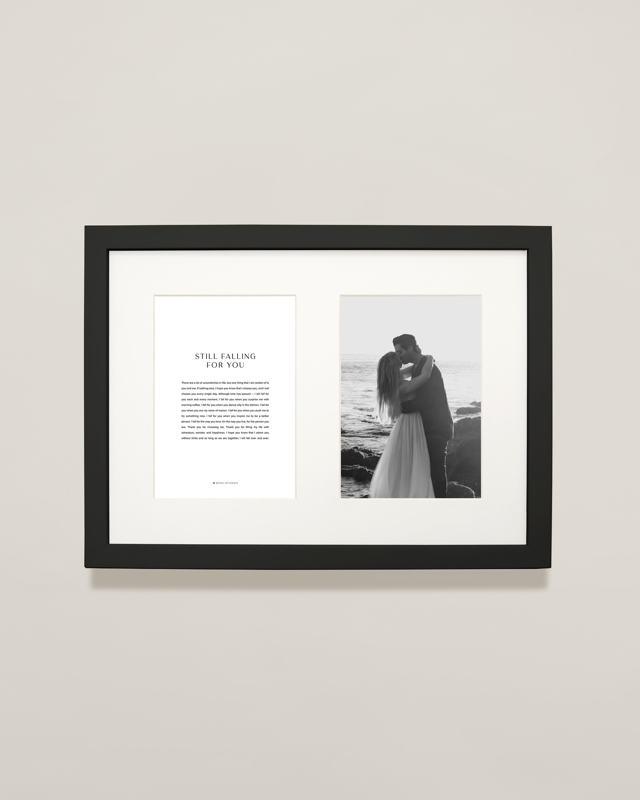 Bryan Anthonys Personalized Prints Still Falling For Your Double Framed Print 15x11 Black