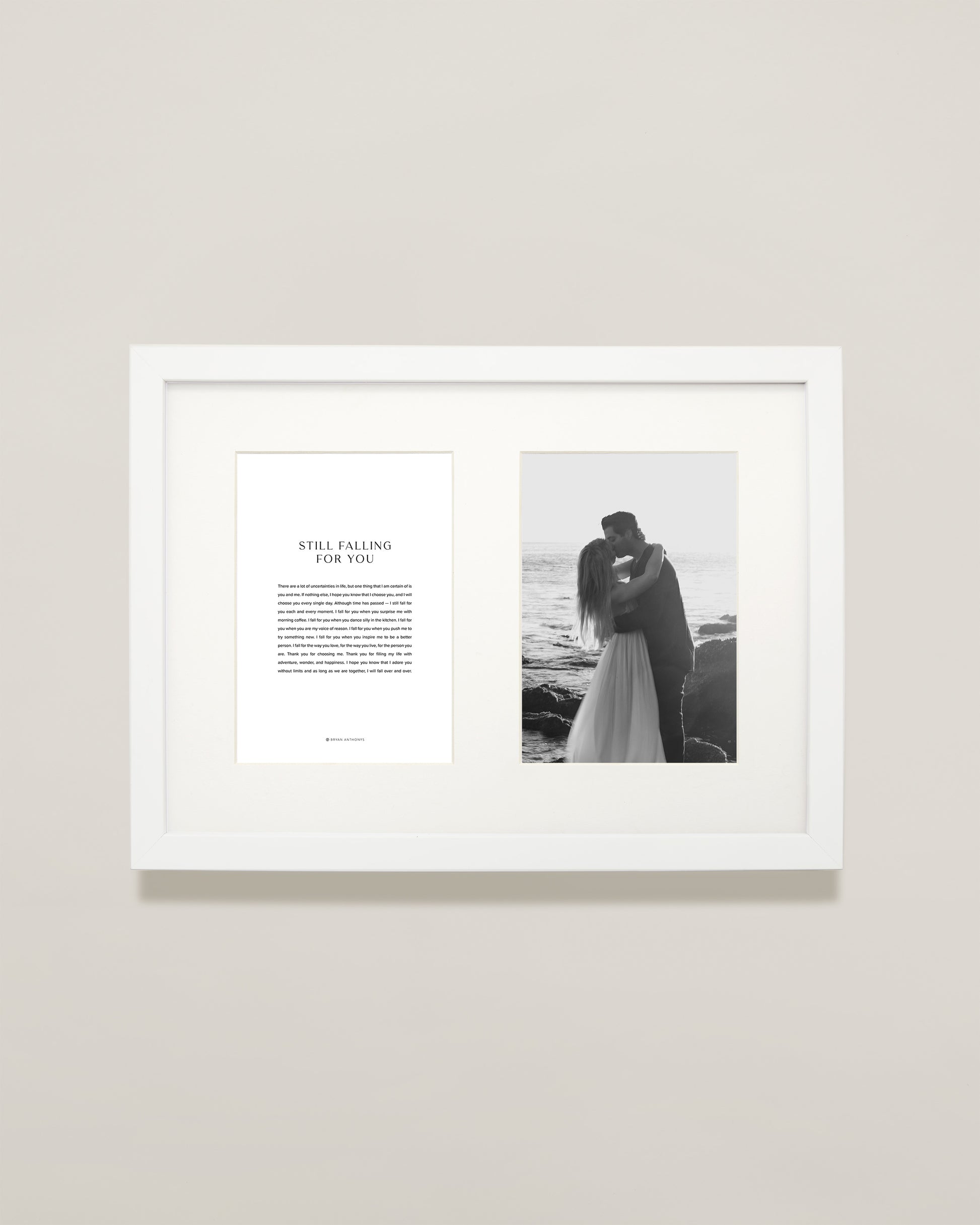 Bryan Anthonys Personalized Prints Still Falling For Your Double Framed Print 15x11 White