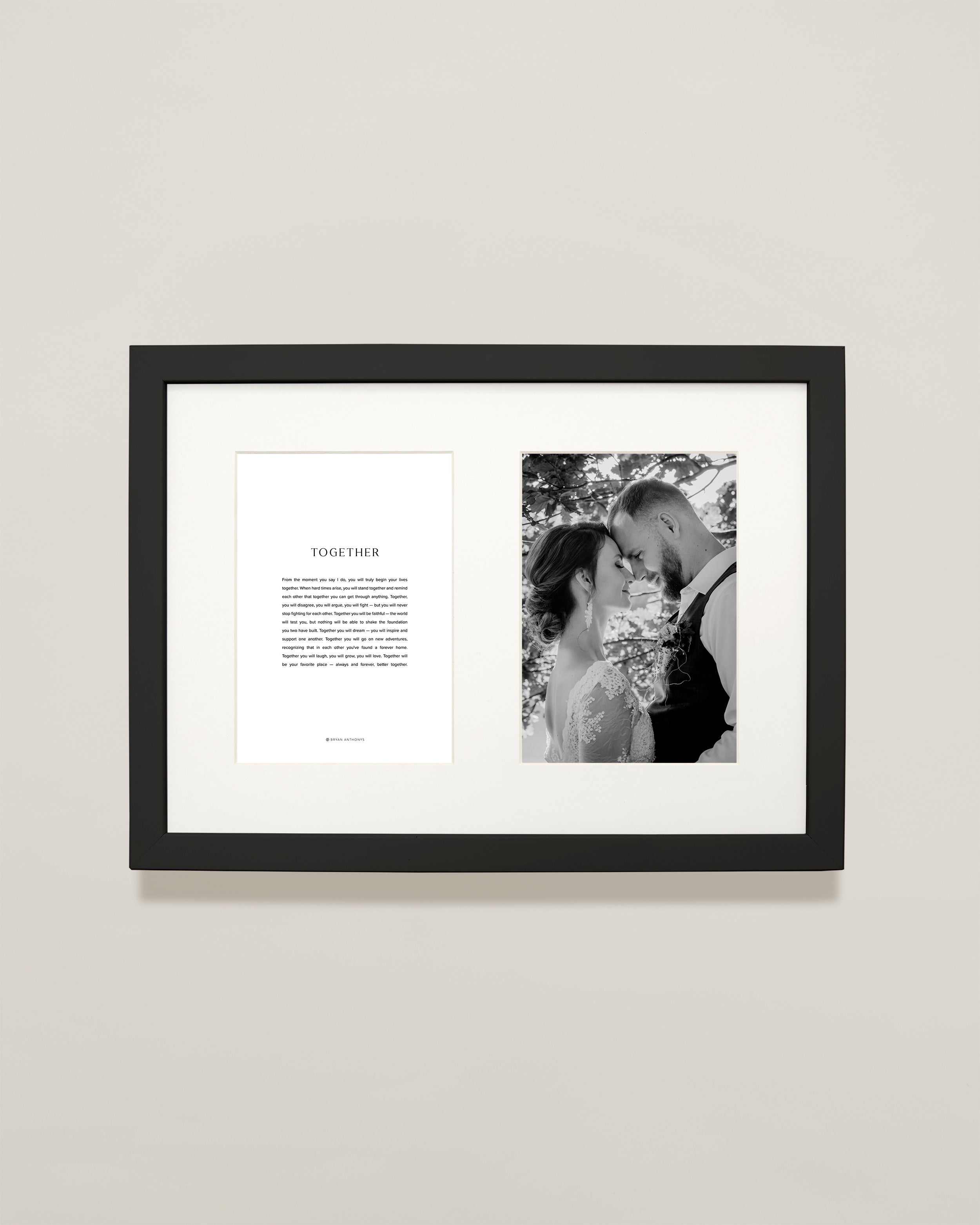 Bryan Anthonys Personalized Print Together 15x11 Black Frame