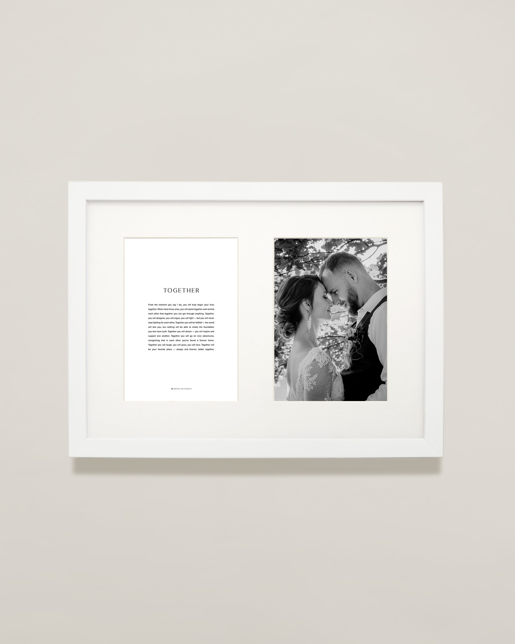 Bryan Anthonys Personalized Print Together 15x11 White Frame