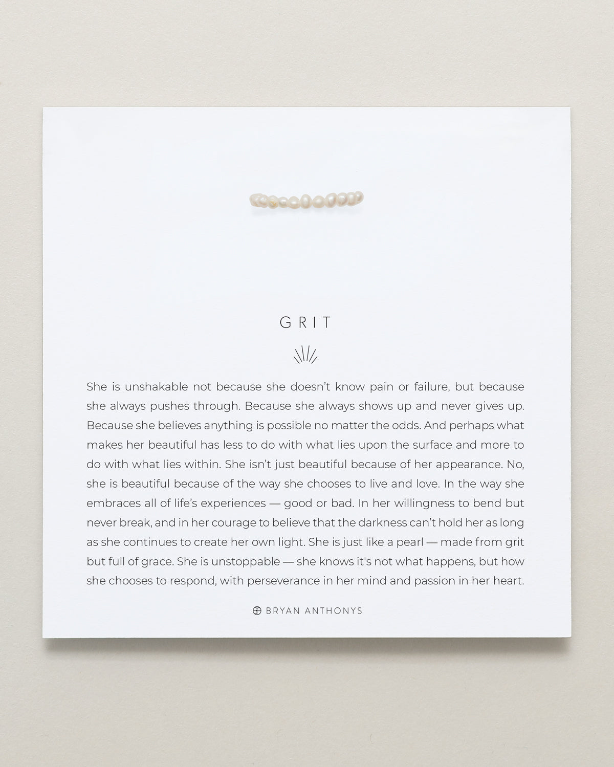  Bryan Anthonys Grit Seed Pearl Ring On Card