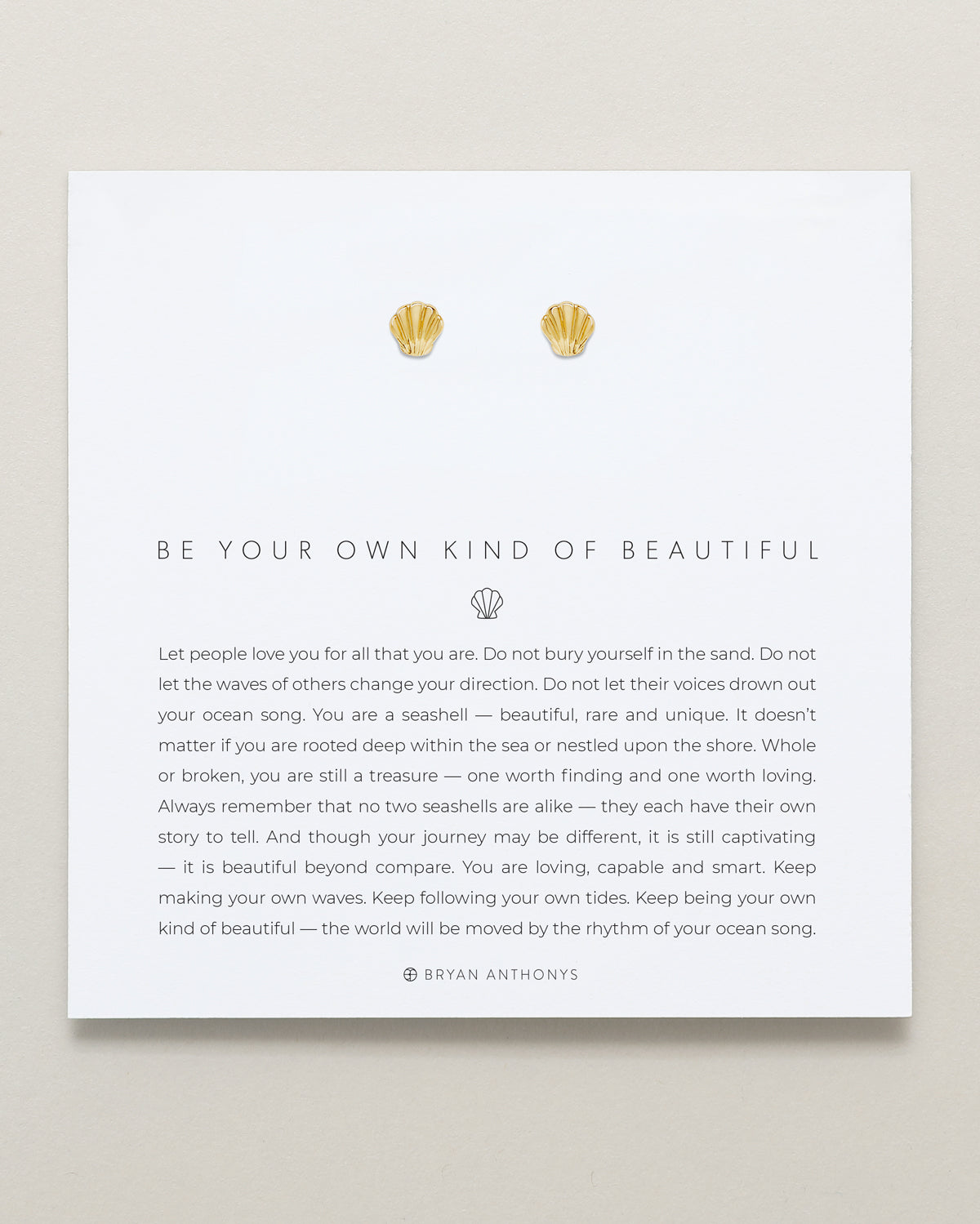 Bryan Anthonys Be Your Own Kind Of Beautiful Gold Stud Earrings On Card