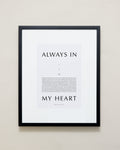 Bryan Anthonys Home Decor Purposeful Prints Always In My Heart Iconic Framed Print Gray Art With Black Frame 16x20